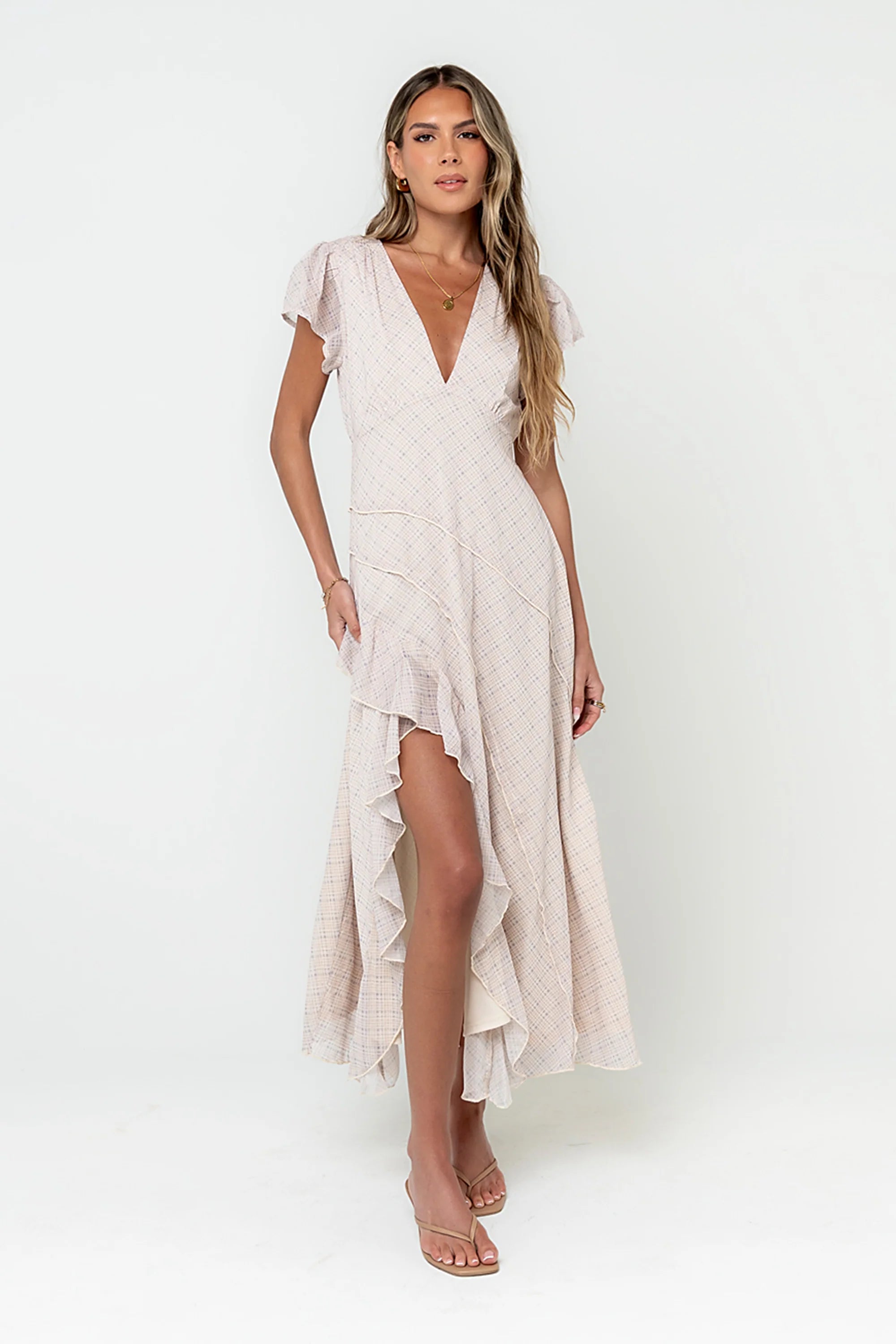 Mindy Plaid Maxi Dress