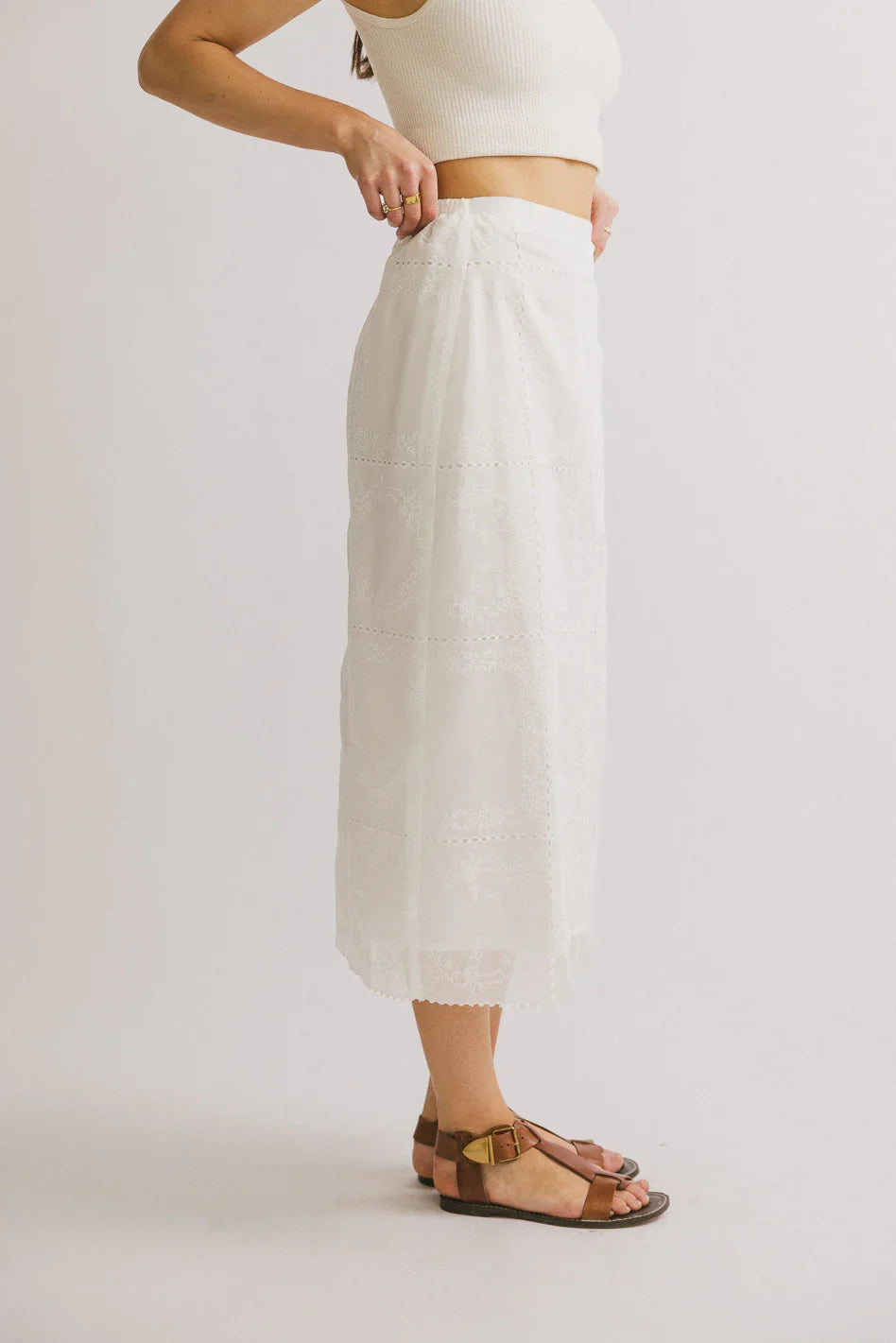 Millie Embroidered Midi Skirt FINAL SALE