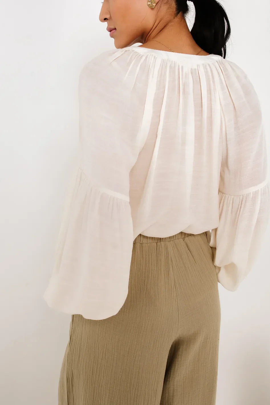 Head In The Clouds Blouse in Ivory FINAL SALE