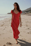 Grayson Floral Maxi Dress in Red FINAL SALE