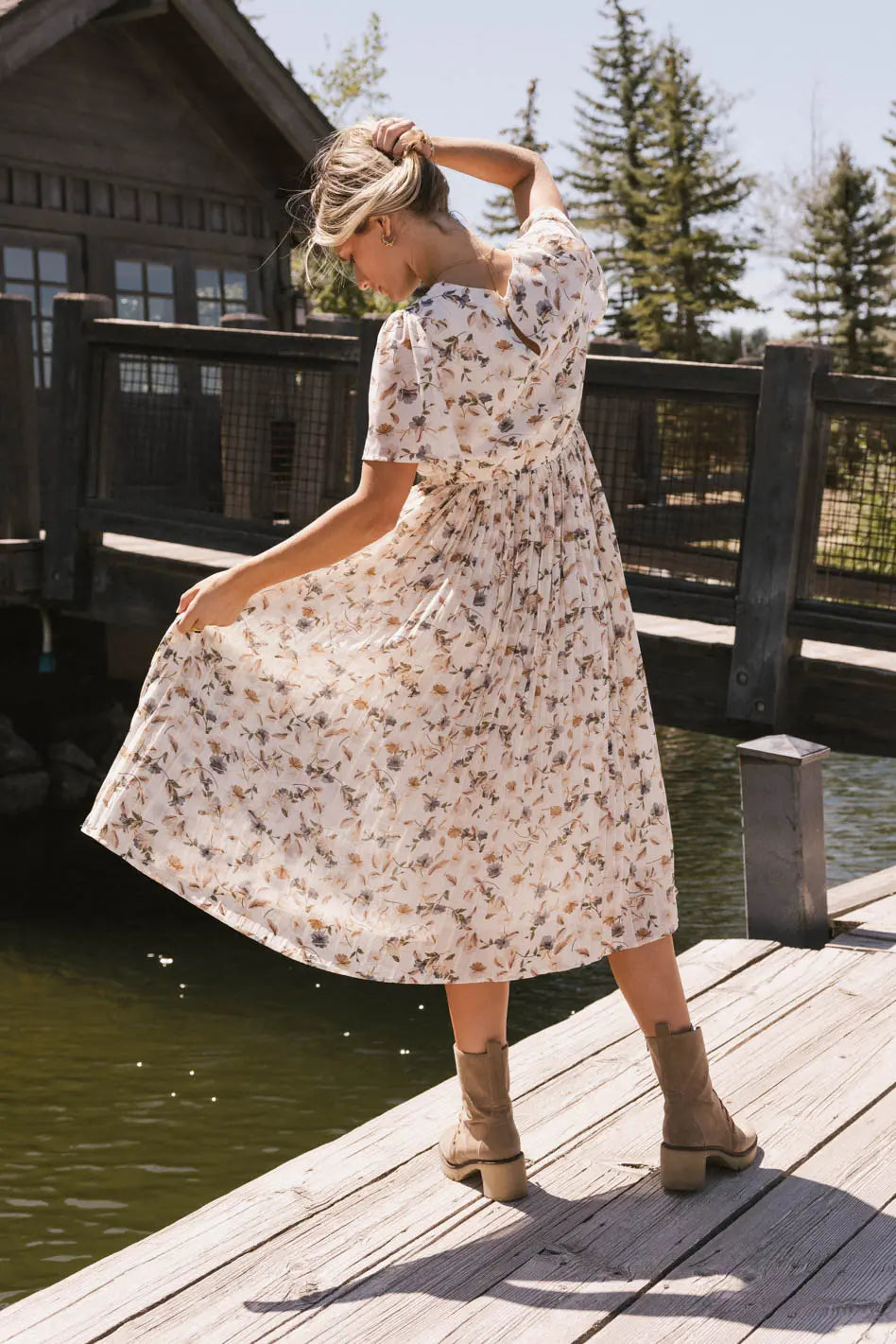 Delilah Pleated Midi Dress FINAL SALE