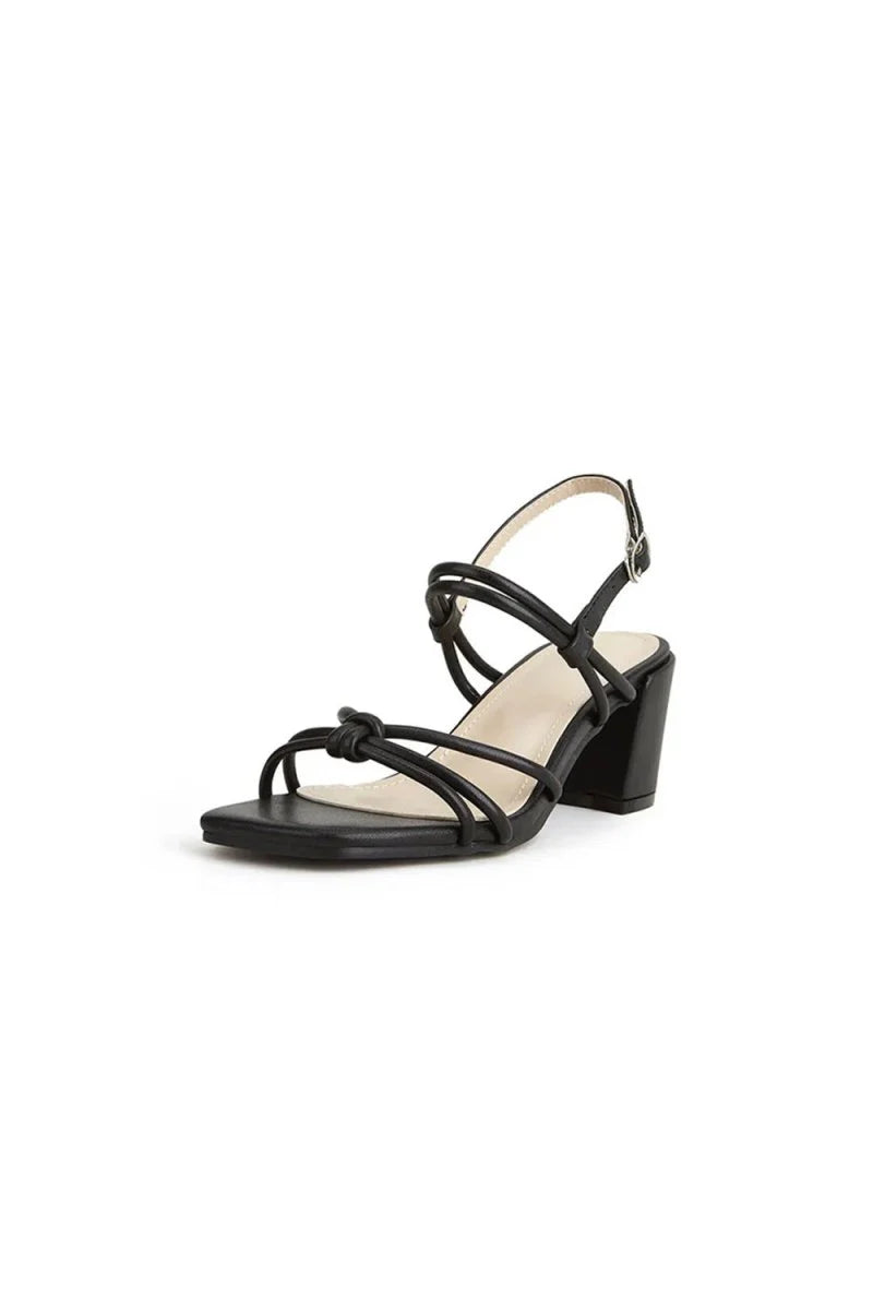 Outdoor Peep Toe Chunky Heel Shoes With Buckle