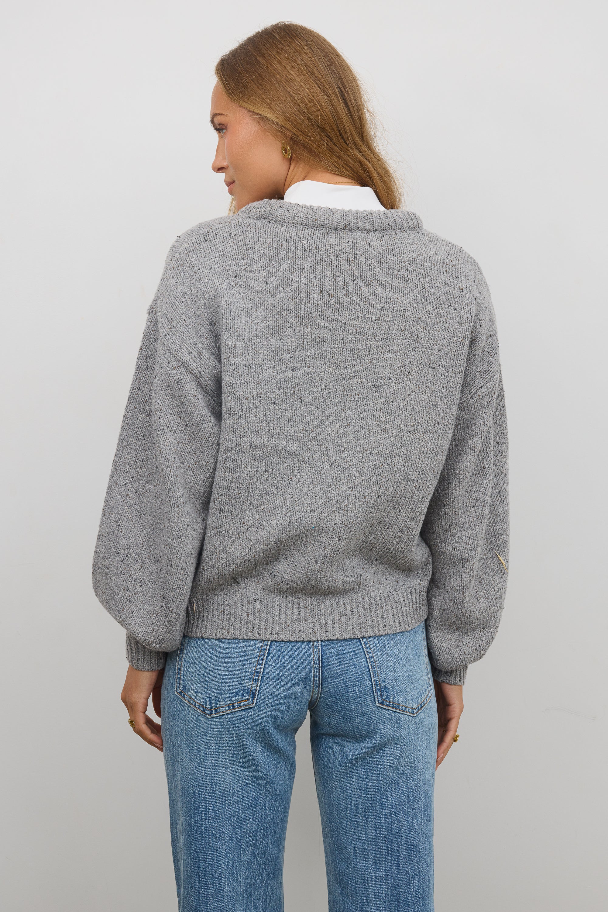 Fern Relaxed Sweater in Grey FINAL SALE