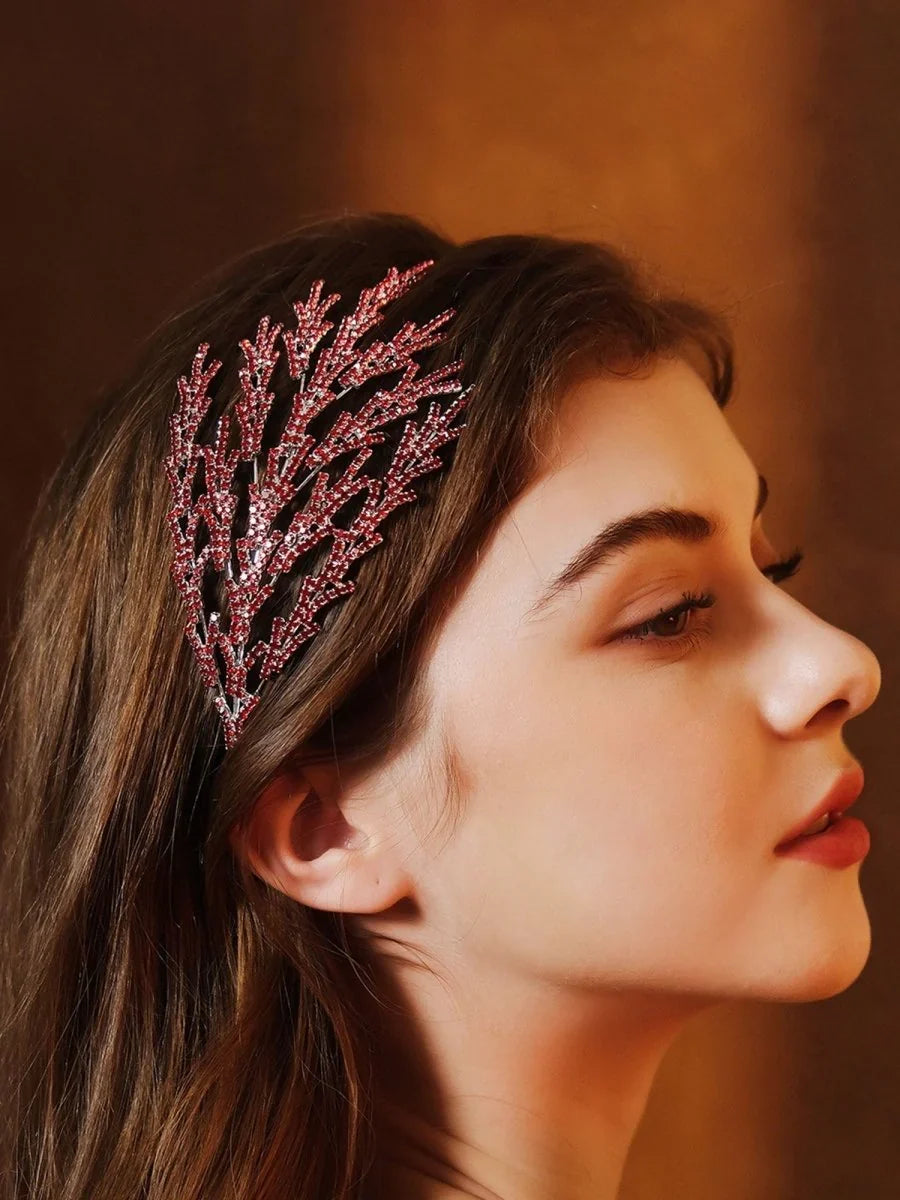 Metal Super Shiny Rhinestone Wide Headband Hair Accessories