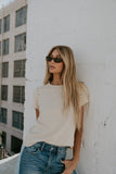 Genesis Grommet Top in Bone