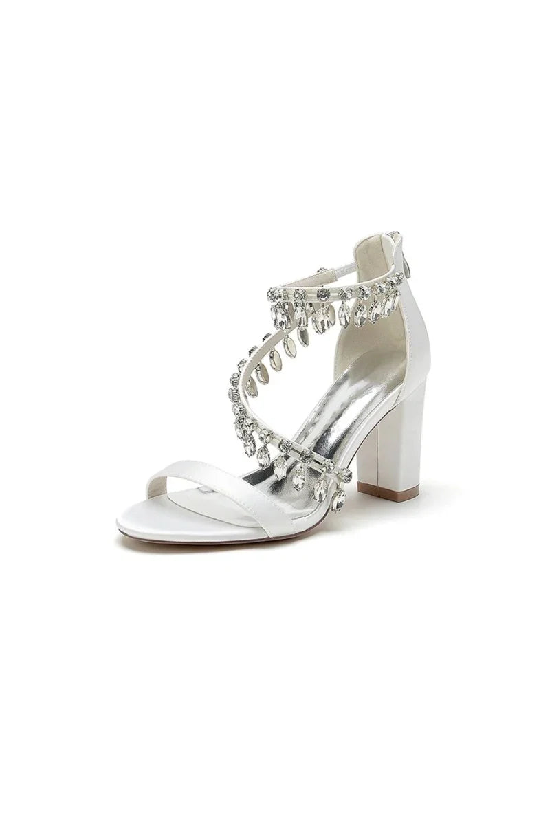Open Toe Slingback Strap Tassel High Heels