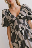 Brielle Patchwork Midi Dress FINAL SALE