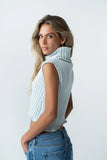 Timothy Sleeveless Sweater in Blue