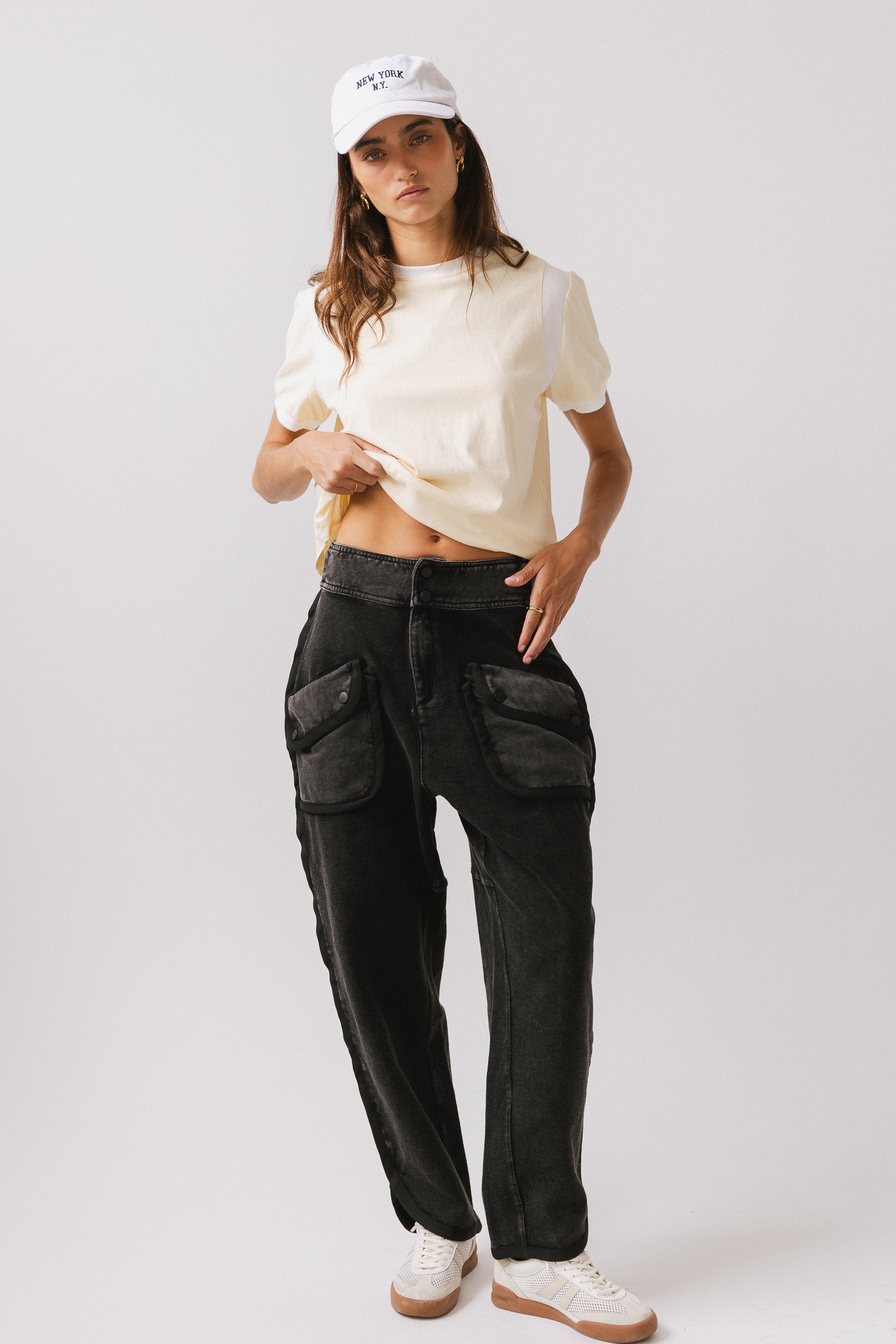 Emma Contrast Top in Yellow FINAL SALE