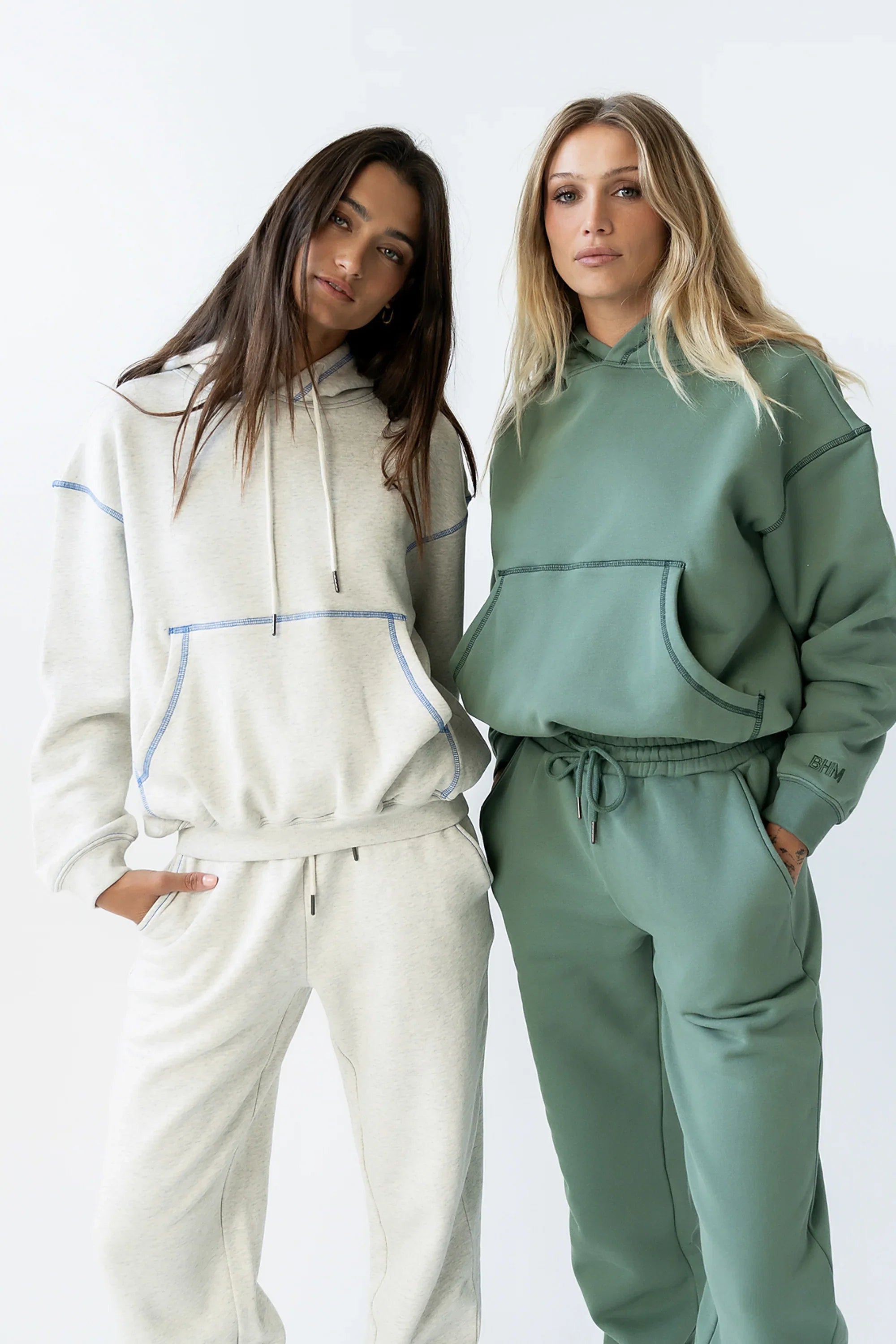 Mozie Contrast Joggers in Teal