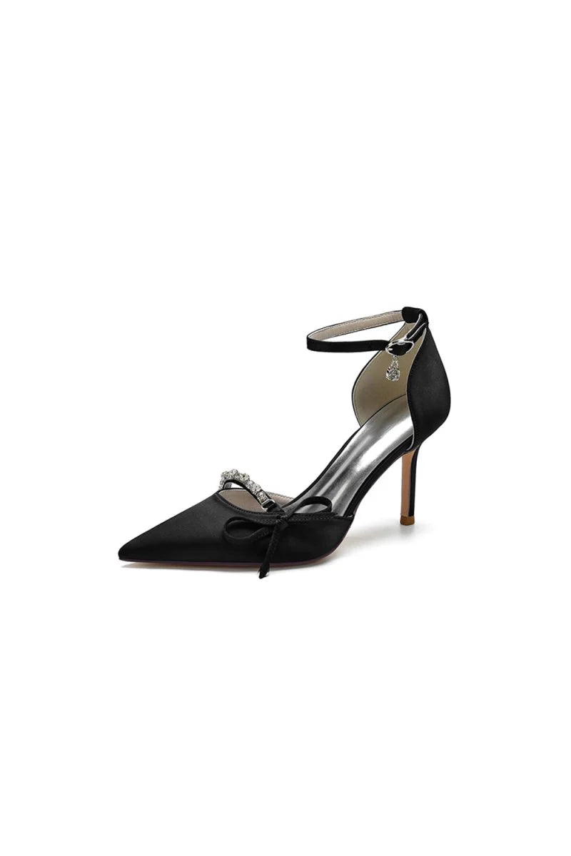 Pointed Toe Party Heels with Bow