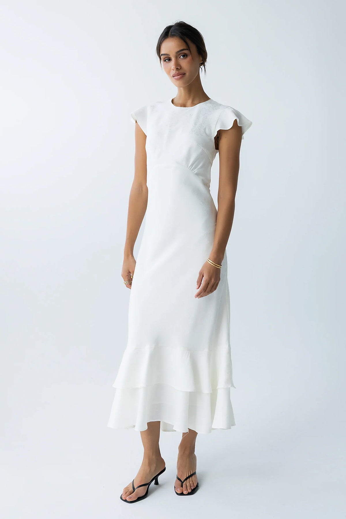 Mateo Floral Maxi Dress in Ivory