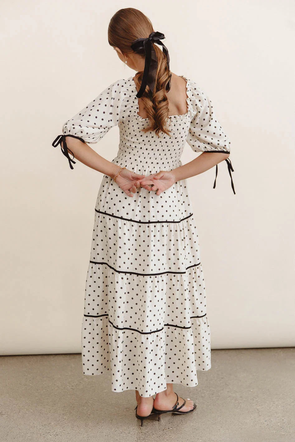 Hunter Smocked Polka Dot Dress FINAL SALE