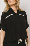 Kiana Embroidered Button Up FINAL SALE