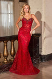 Jadyn Gown Fitted Sheer Corset Dress with Beading