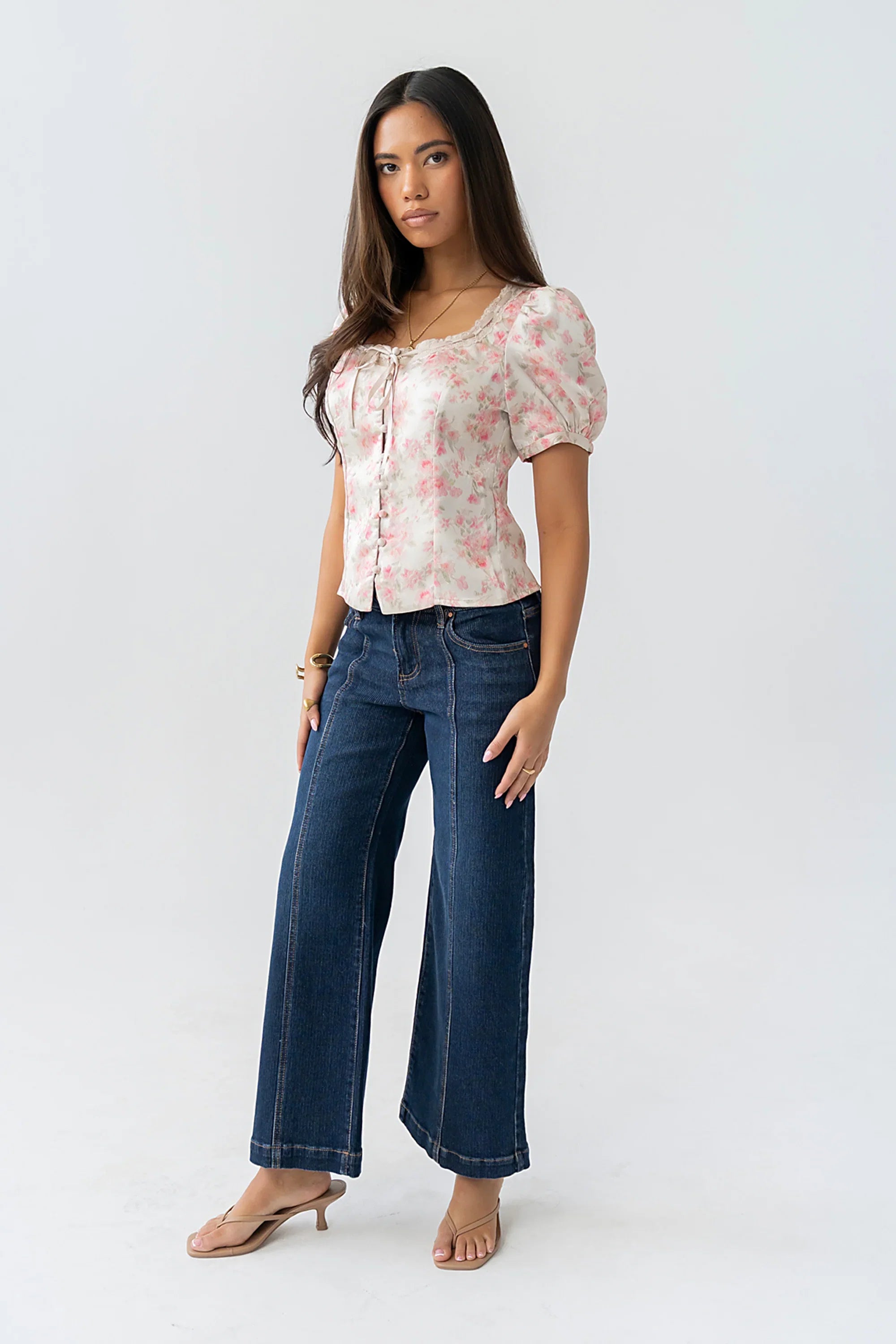 Faith Floral Blouse in Pink