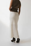 Jozette Lace Midi Skirt in Ivory