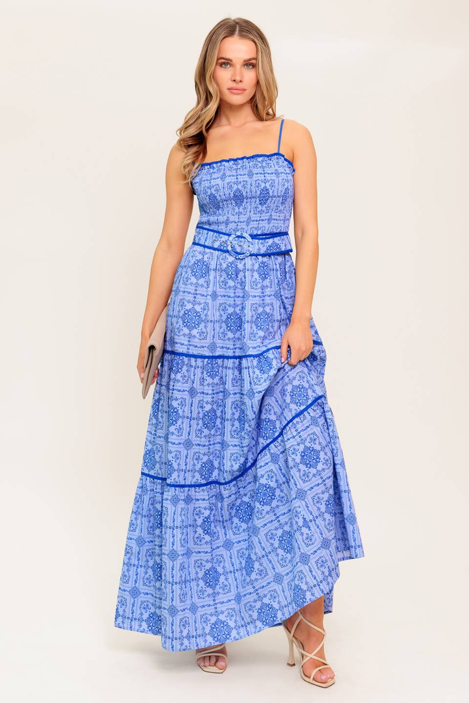 WESTON MAXI DRESS BLUE