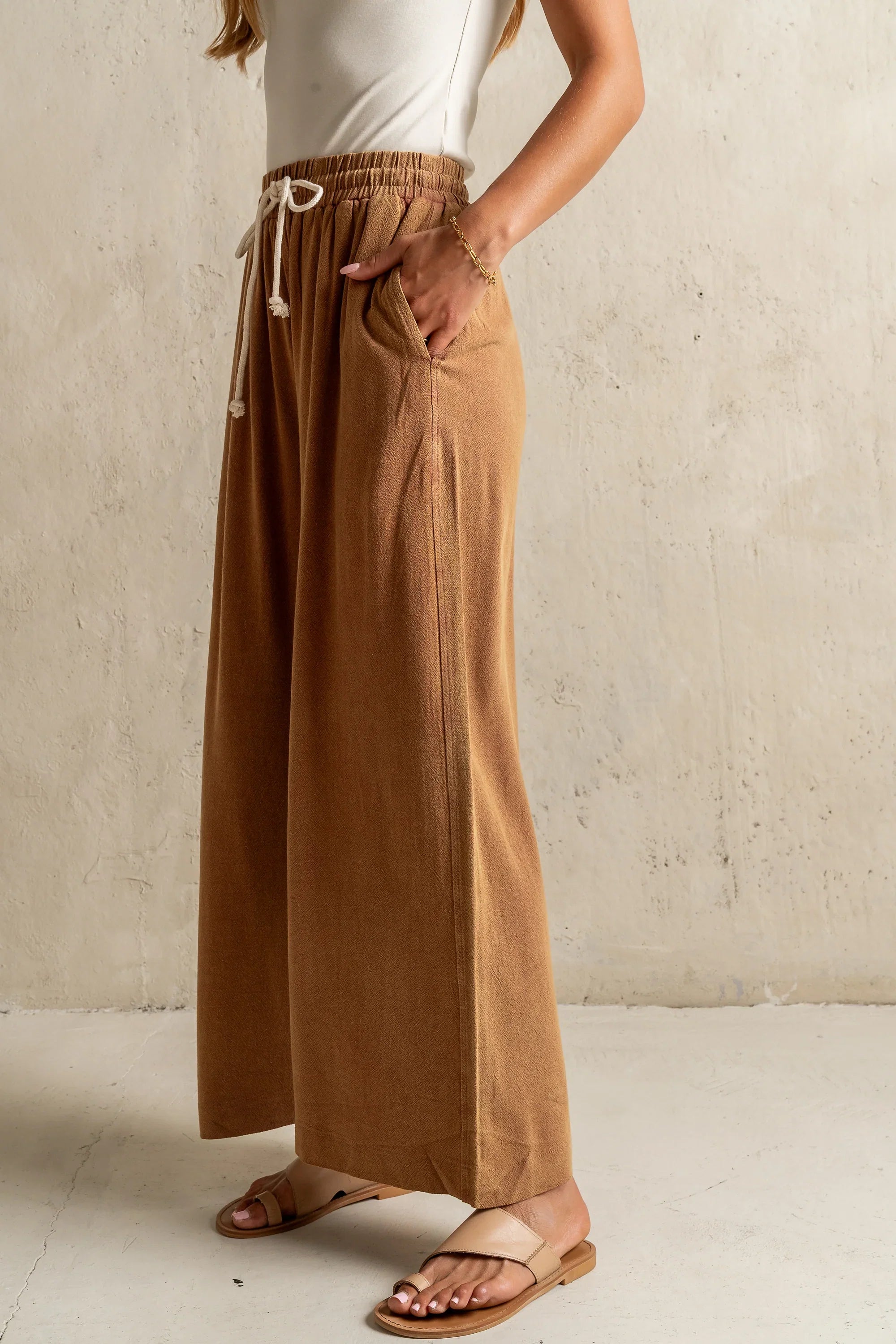 Nico Wide Leg Pants in Rust FINAL SALE