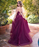 Dani Gown Mulberry Lace Tulle A line Dress