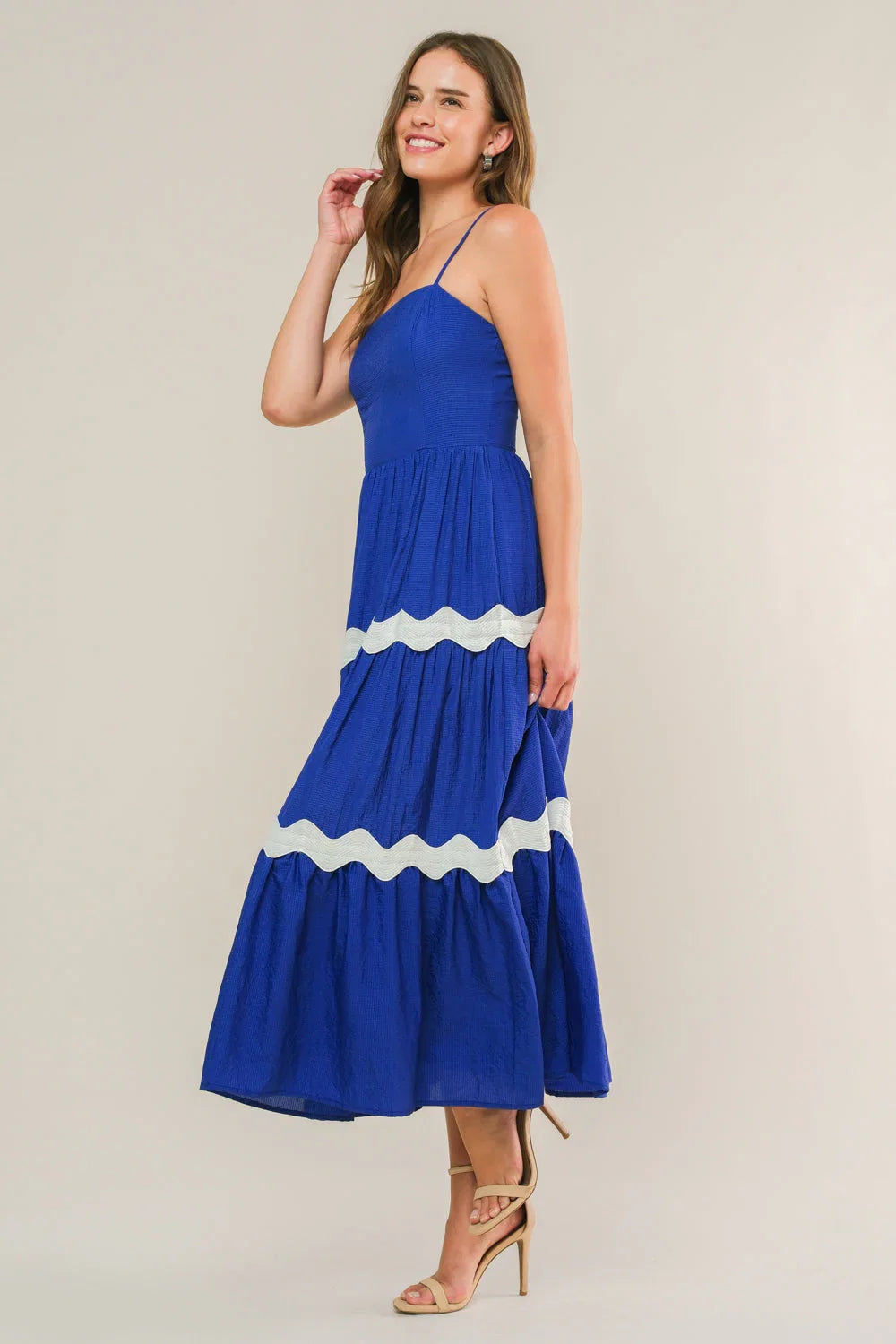 SUMMER SPRITZ RIC RAC MIDI DRESS