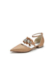 Crystal Ruffles Sequin Pointed Toe Flats