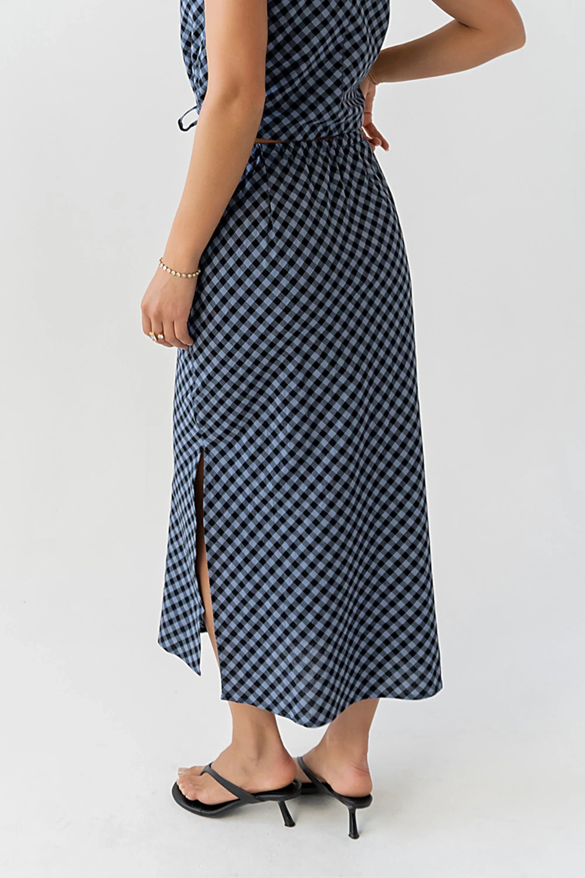 Baylor Plaid Midi Skirt
