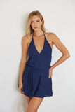 Sabina Halter Romper Mini Dress