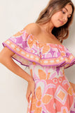 LILAH LAVENDER MIDI DRESS