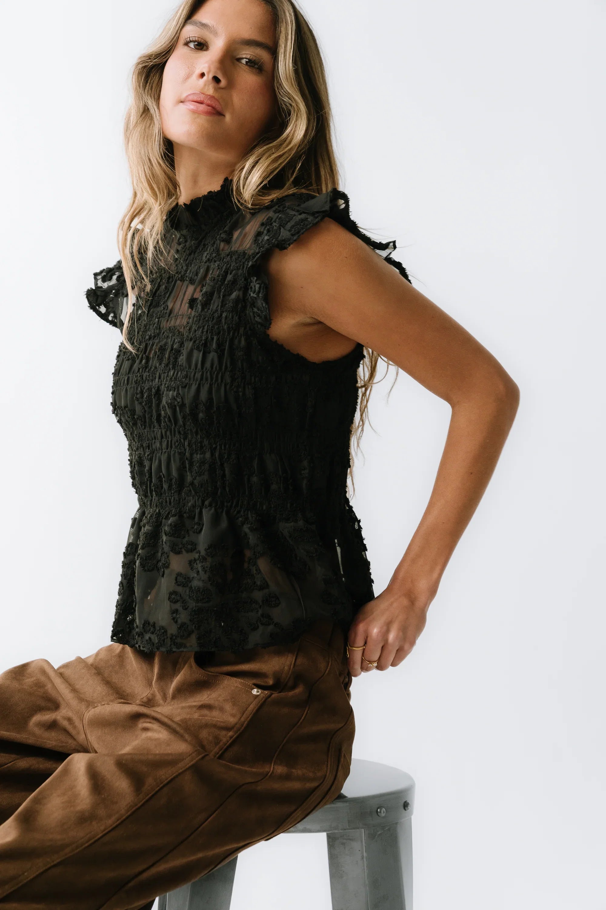 Kori Ruffle Lace Top