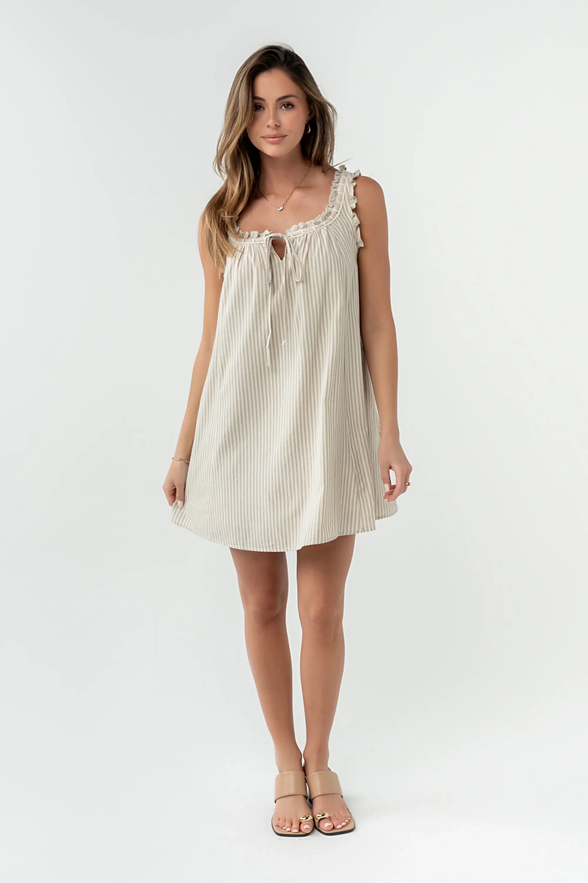 Calliope Striped Baby Doll Dress