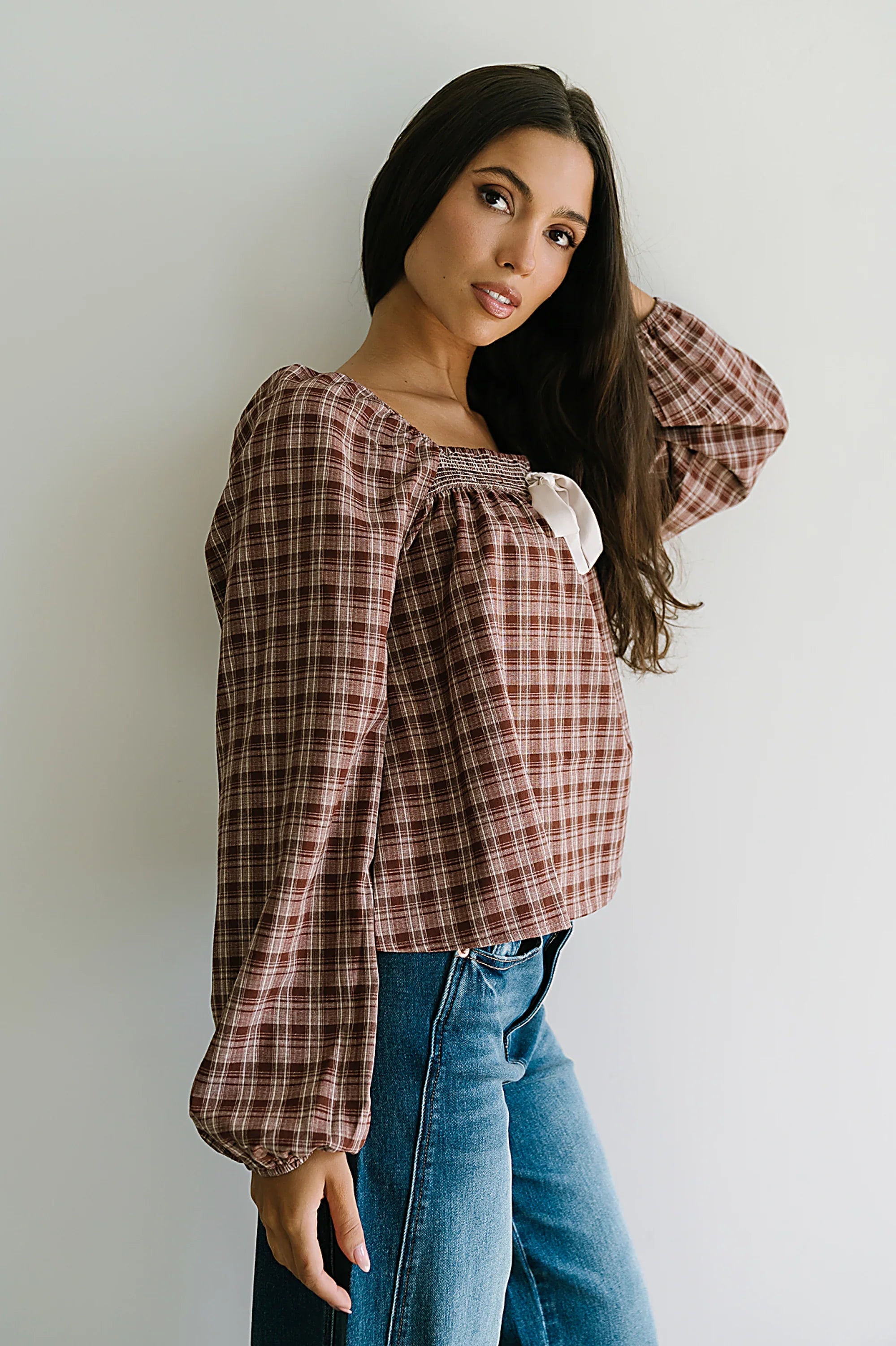 Jemma Plaid Blouse FINAL SALE
