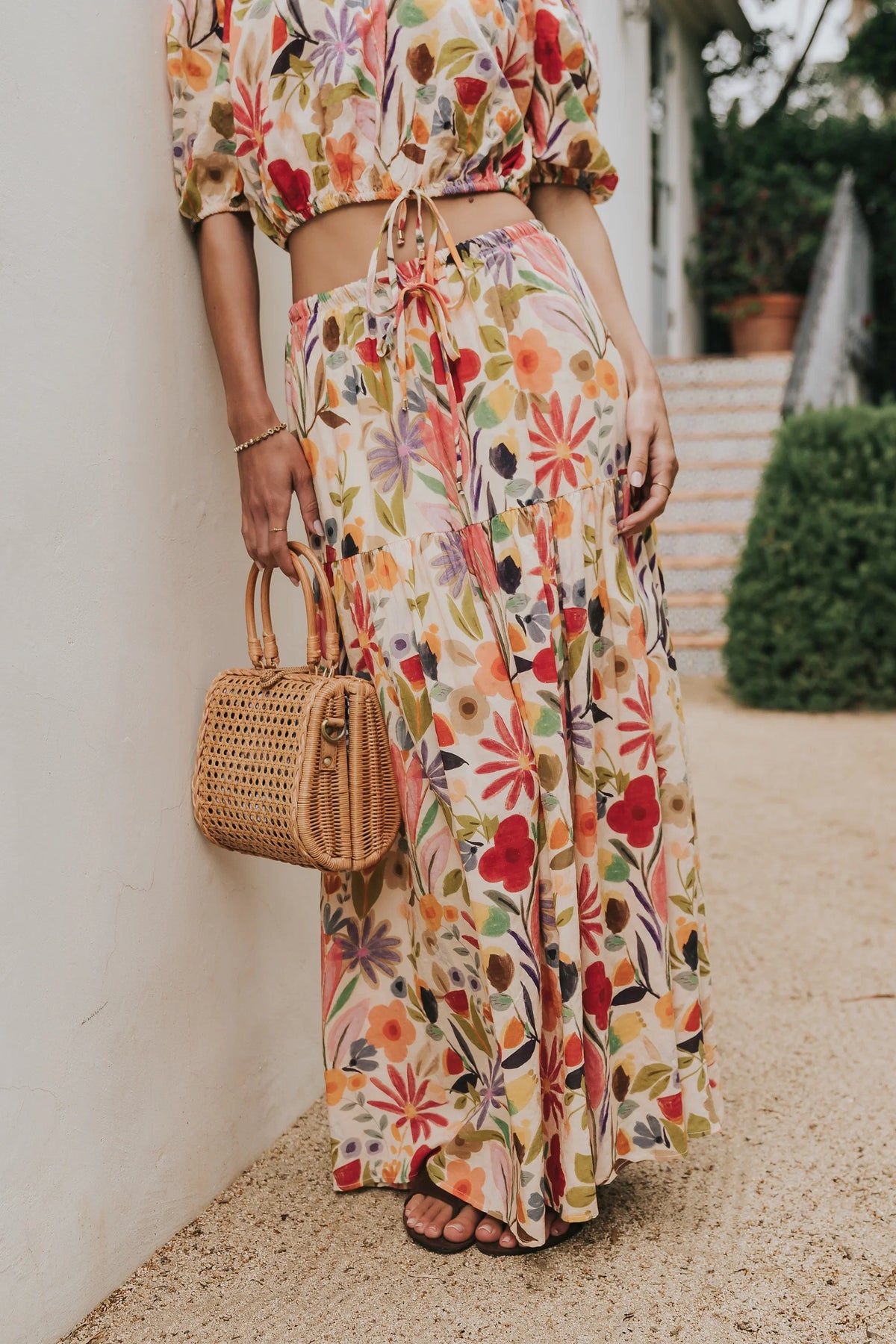 Clarise Floral Midi Skirt