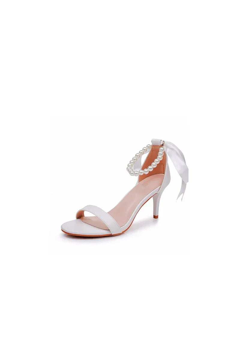 Elegant Open Toe Ankle Strap Stiletto Sandals