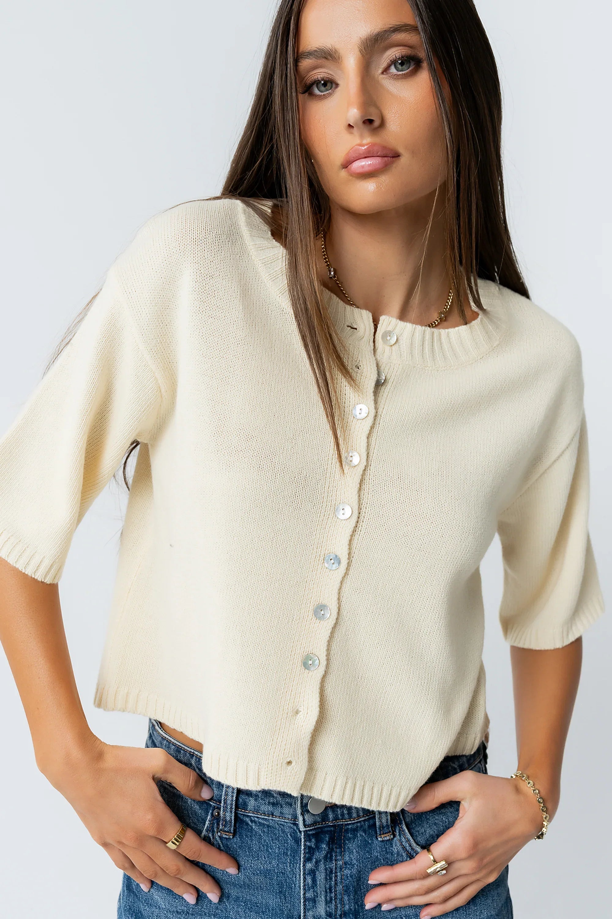 Macey Knit Sweater in Yellow