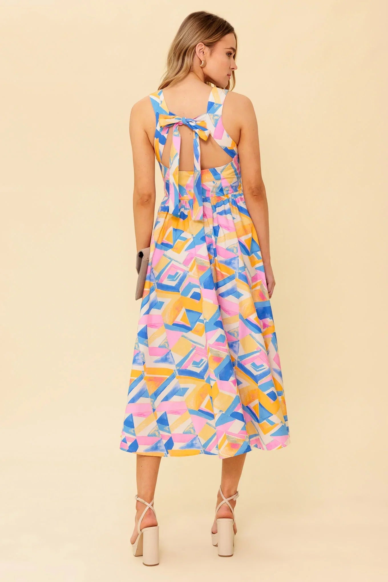 PATTON PARK MIDI DRESS POWDER BLUE PINK