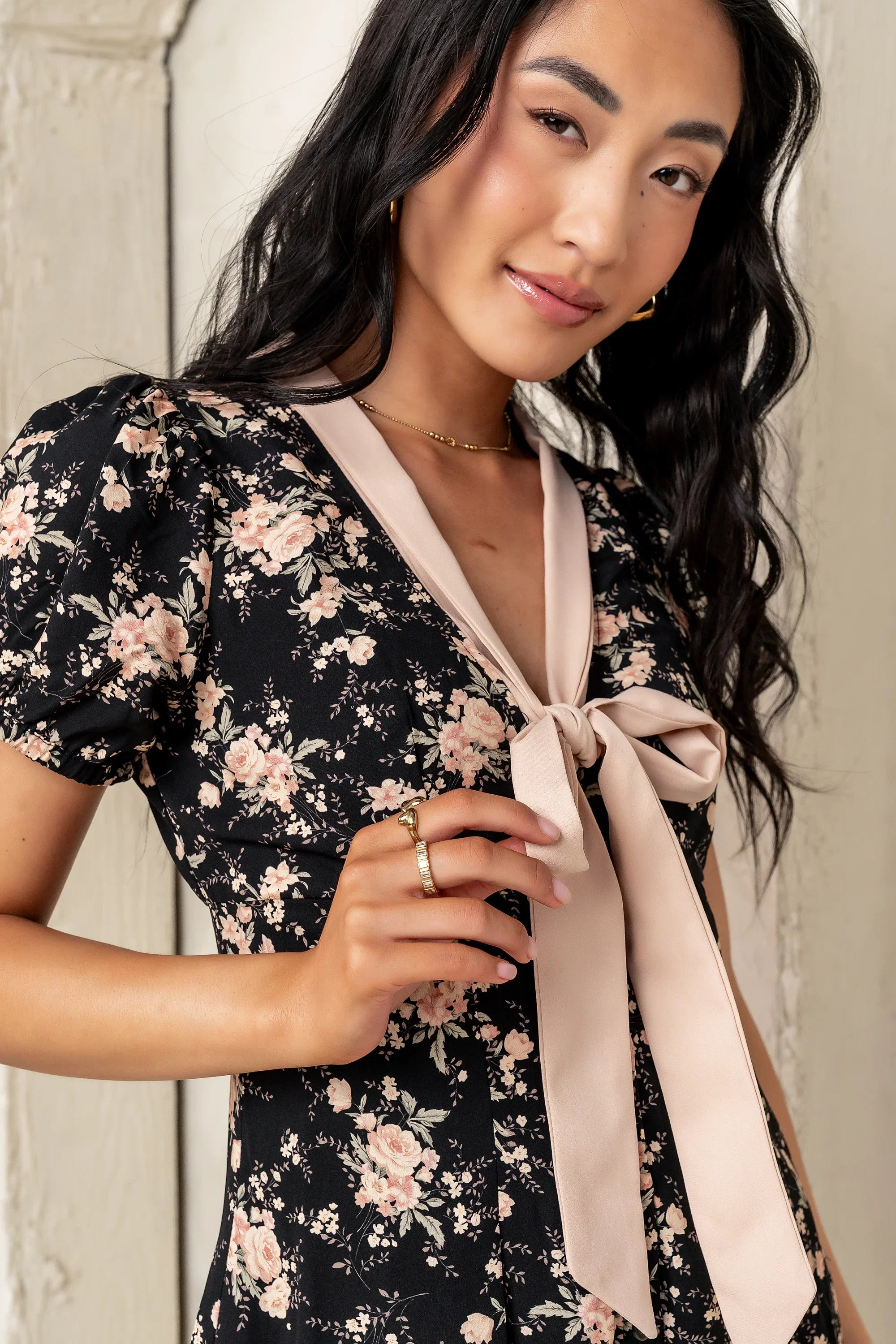 Vera Floral Maxi Dress in Black FINAL SALE