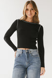 Russel Ribbed Sweater in Black FINAL SALE