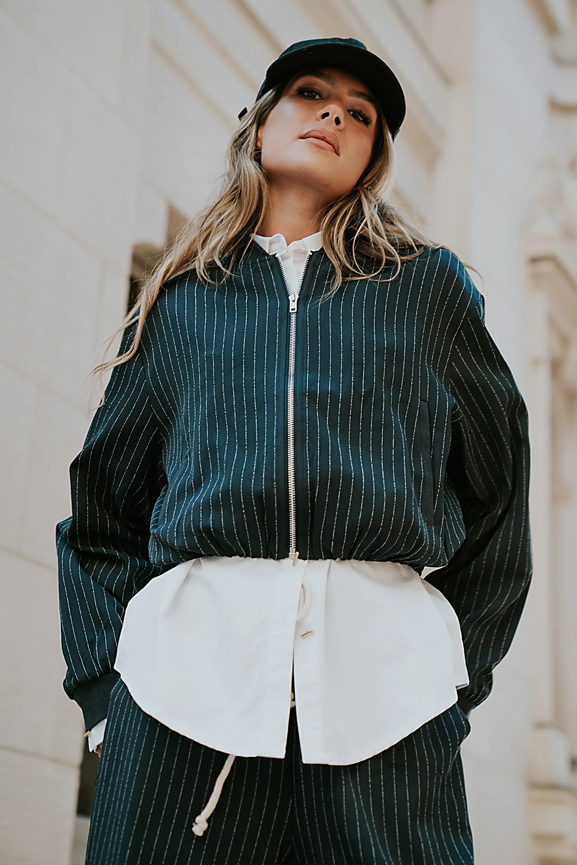 Valeria Striped Bomber Jacket FINAL SALE