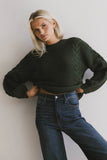 Zaidee Knit Sweater in Hunter Green FINAL SALE