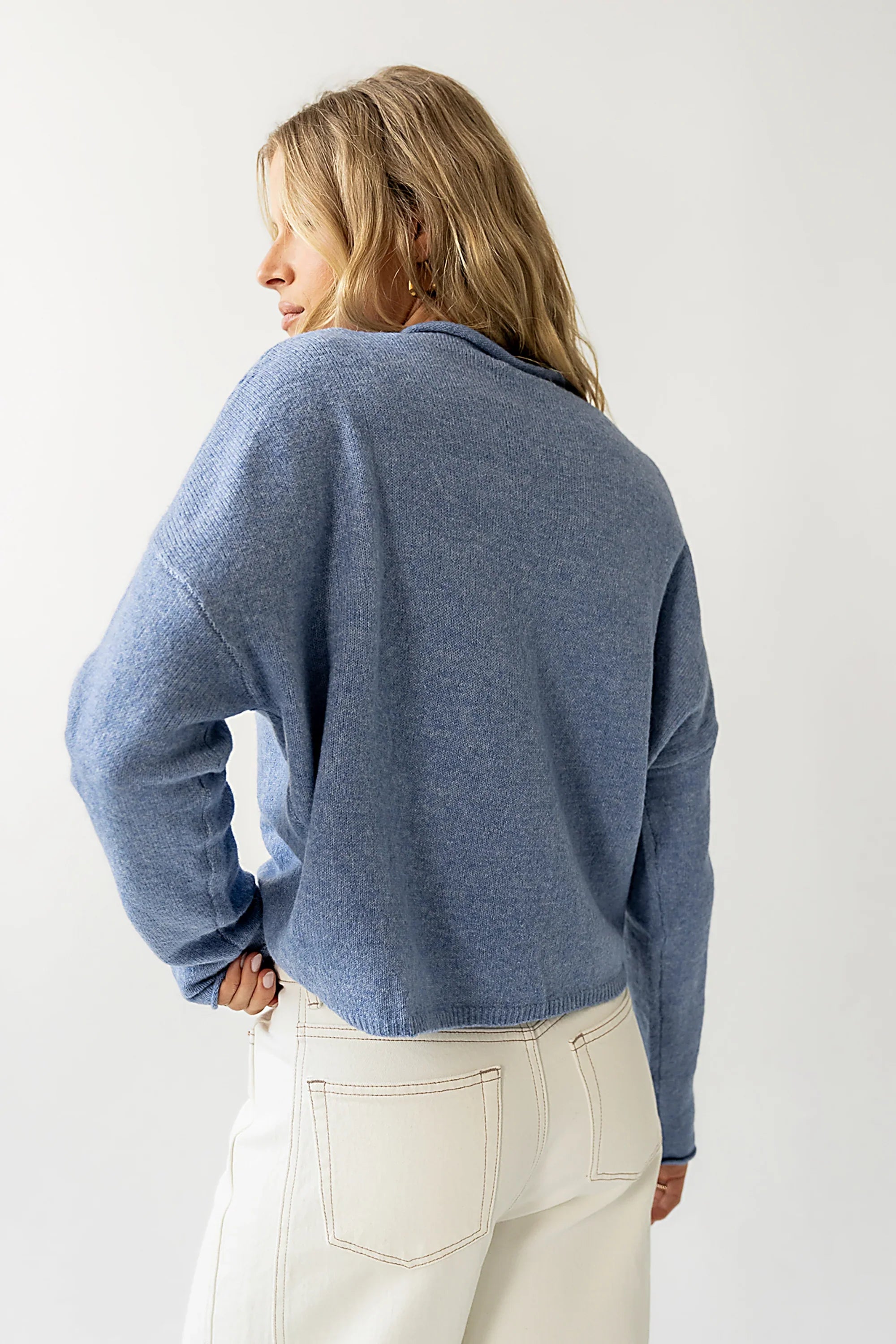 Maci Cardigan in Dusty Blue FINAL SALE