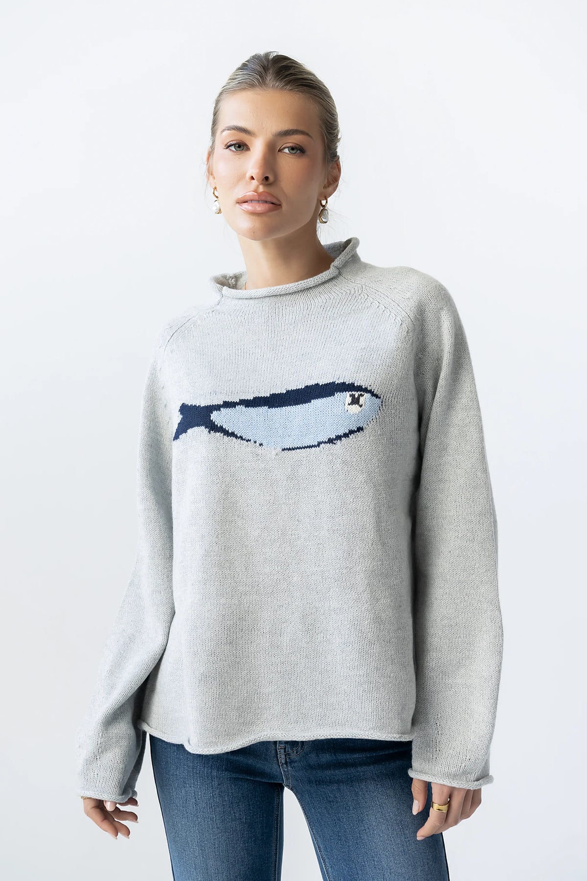 Brady Knit Sweater in Grey