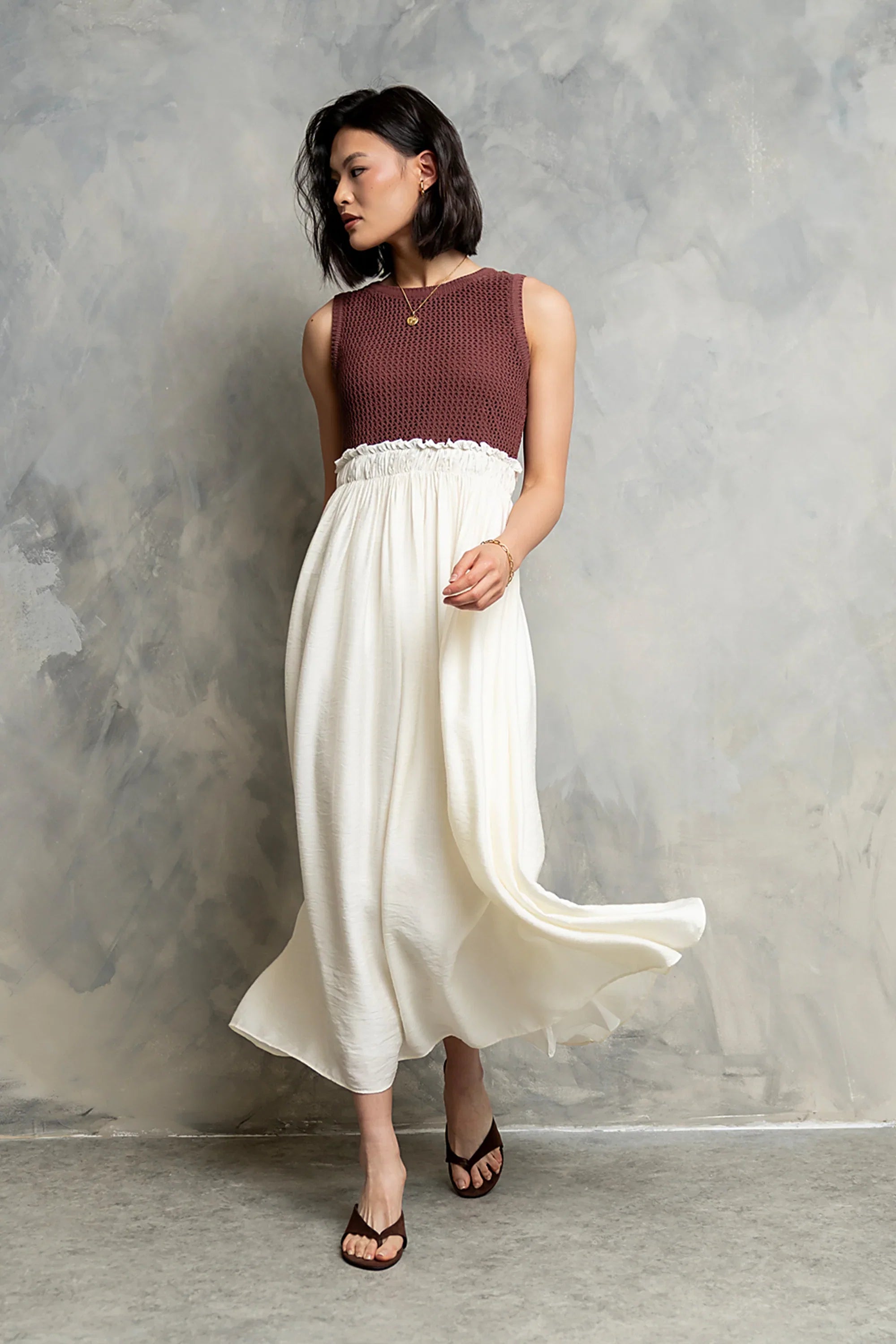 Serafina Maxi Dress in Marsala