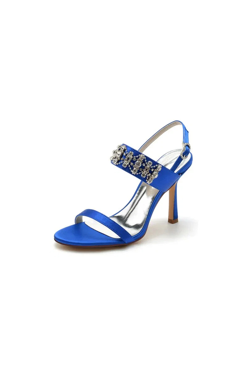 Rhinestone Beaded Ankle Straps Party Shoes