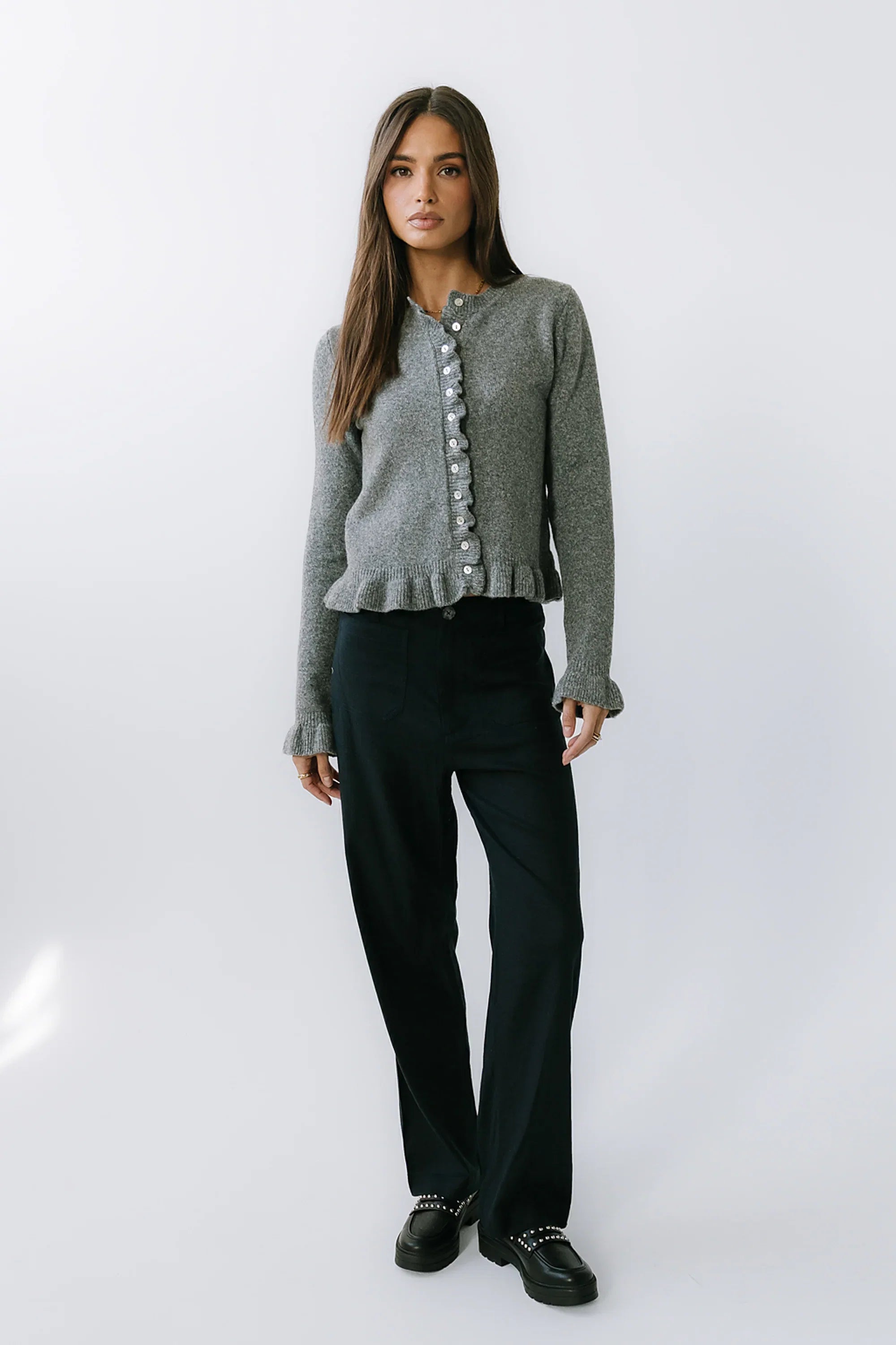 Lander Wide Leg Pants in Navy