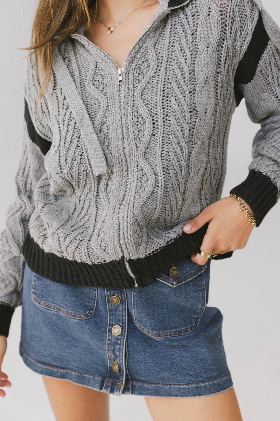 Giselle Zip Up Sweater FINAL SALE