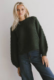 Zaidee Knit Sweater in Hunter Green FINAL SALE
