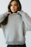 Tracey Striped Oversized Sweater in Grey FINAL SALE