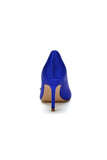 Crystal Side Pointed Toe Satin Pump