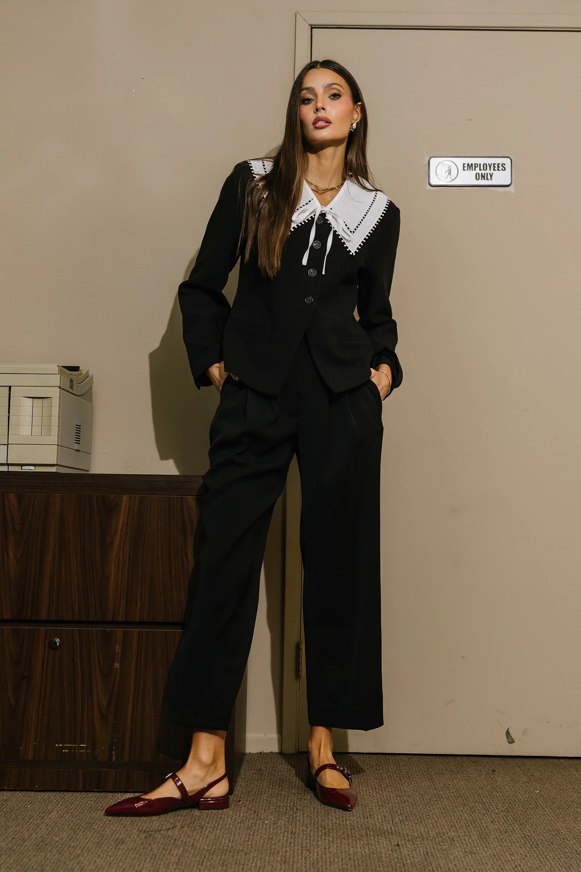 Kalani Collared Blazer in Black